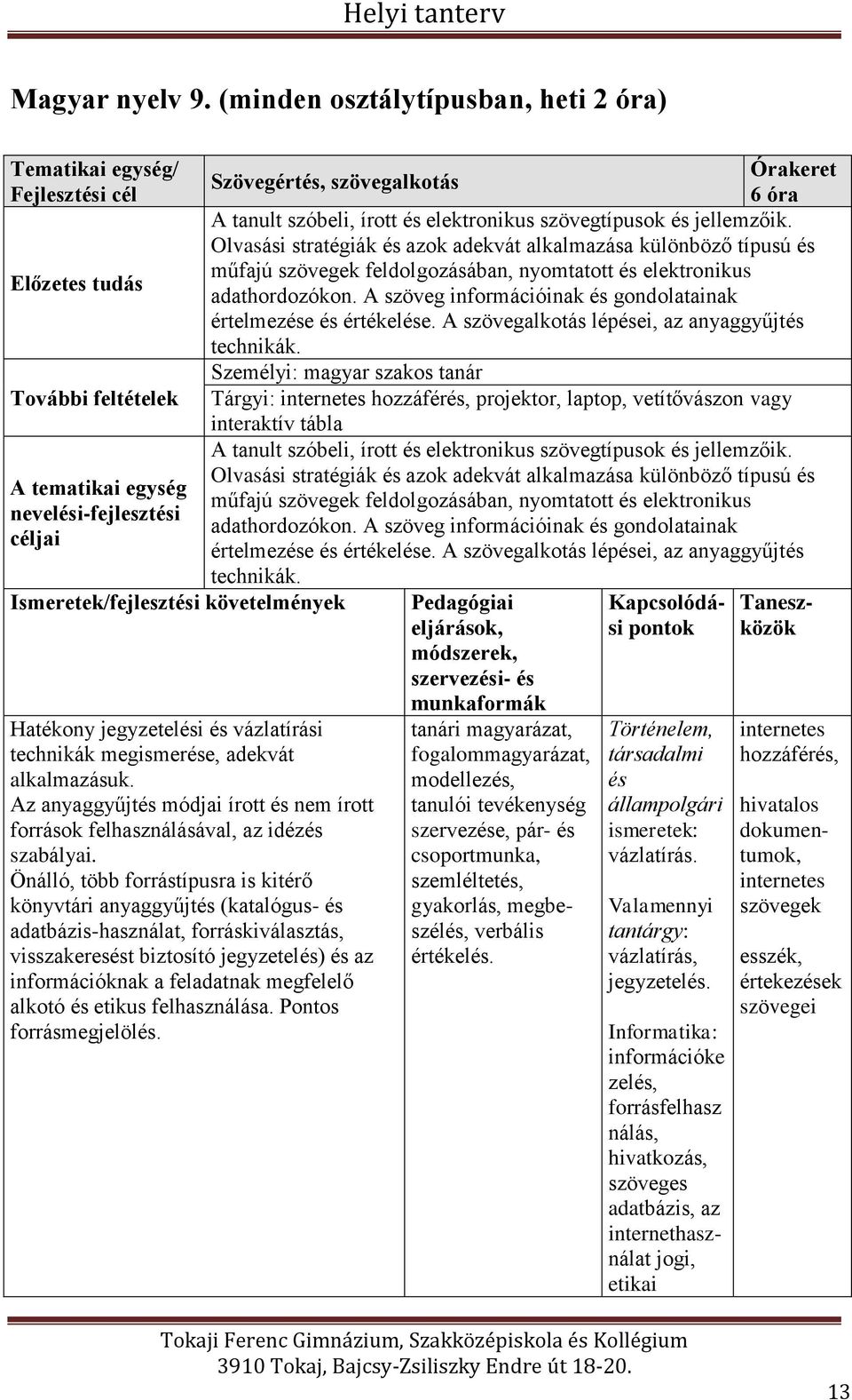 Az anyaggyűjtés módjai írott és nem írott források felhasználásával, az idézés szabályai.