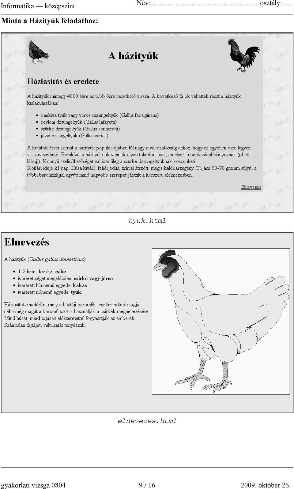html elnevezes.