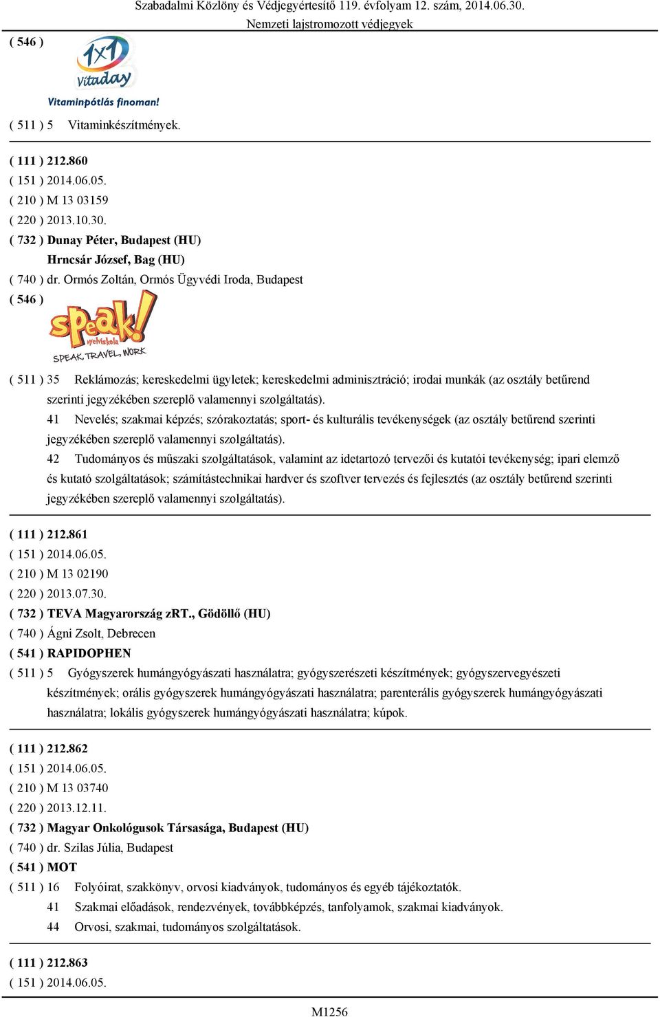 szolgáltatás). 41 Nevelés; szakmai képzés; szórakoztatás; sport- és kulturális tevékenységek (az osztály betűrend szerinti jegyzékében szereplő valamennyi szolgáltatás).