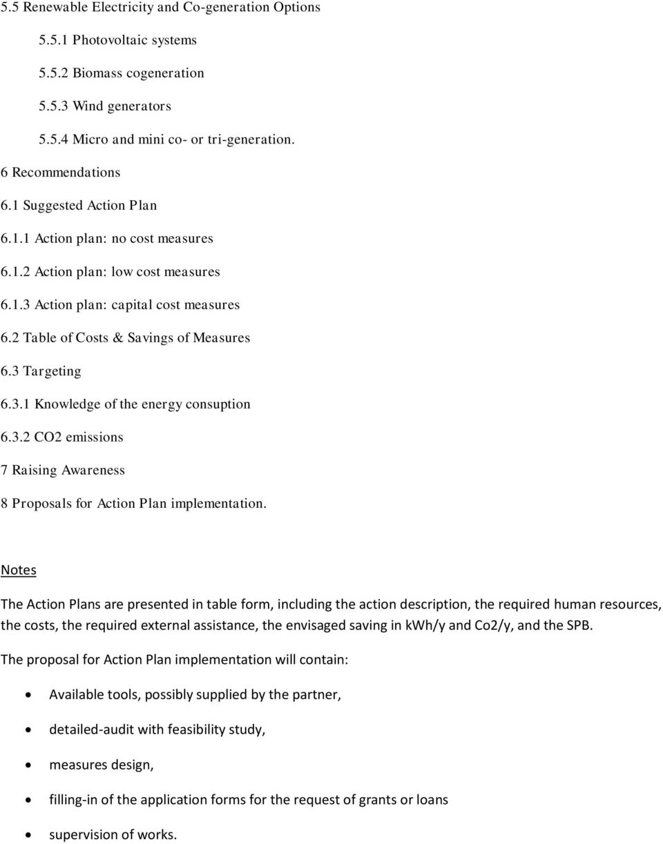 3.2 CO2 emissions 7 Raising Awareness 8 Proposals for Action Plan implementation.