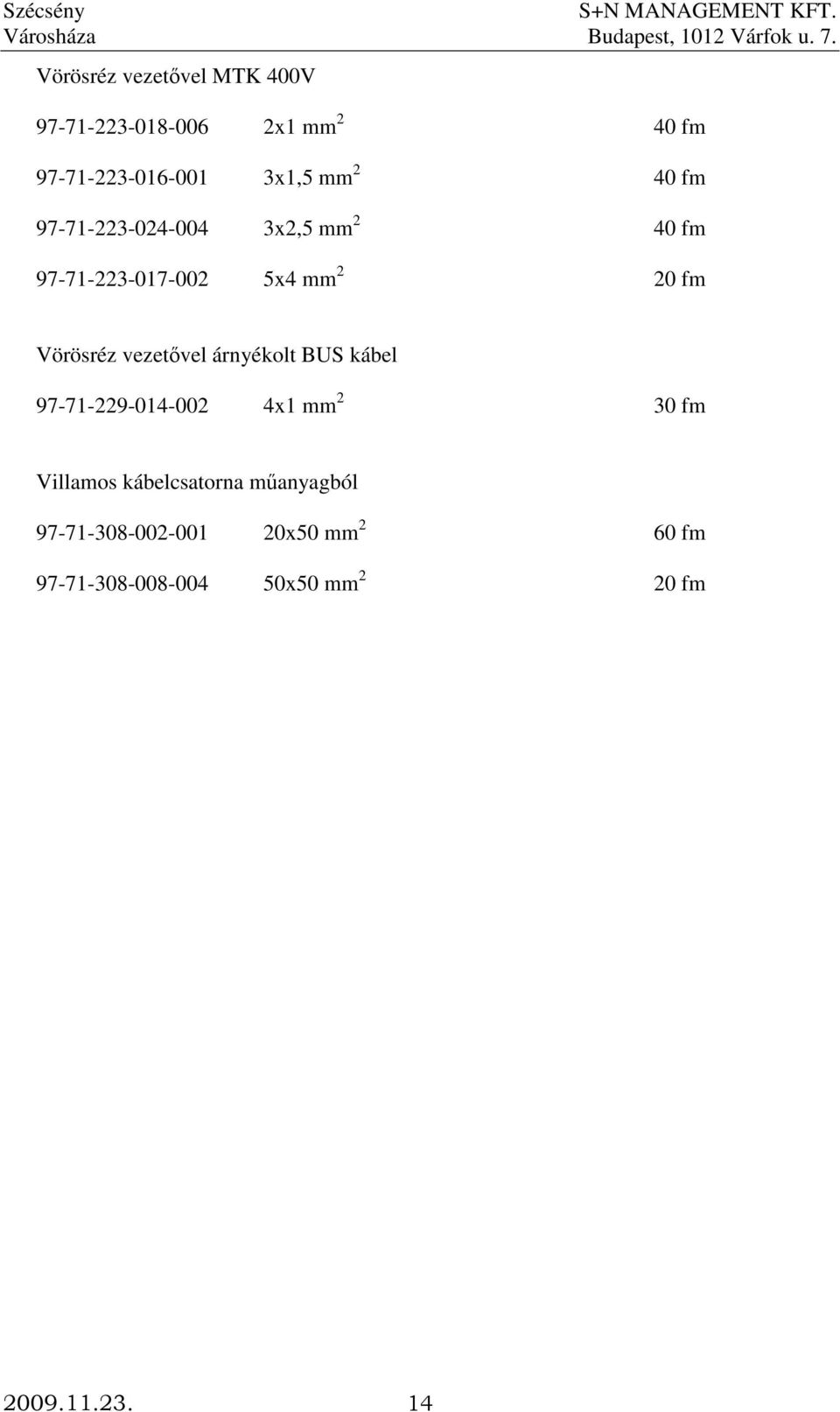 vezetıvel árnyékolt BUS kábel 97-71-229-014-002 4x1 mm 2 30 fm Villamos kábelcsatorna