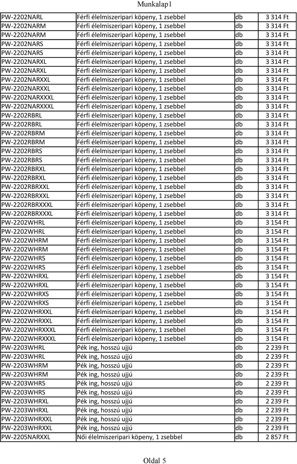 élelmiszeripari köpeny, 1 zsebbel PW-2202NARXXL Férfi élelmiszeripari köpeny, 1 zsebbel PW-2202NARXXXL Férfi élelmiszeripari köpeny, 1 zsebbel PW-2202NARXXXL Férfi élelmiszeripari köpeny, 1 zsebbel