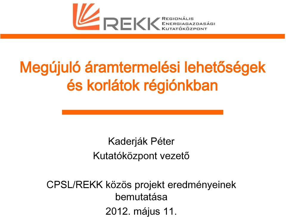 Kutatóközpont vezető CPSL/REKK közös