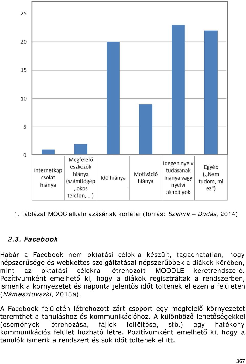 keretrendszeré. Pozítivumként emelhető ki, hogy a diákok regisztráltak a rendszerben, ismerik a környezetet és naponta jelentős időt töltenek el ezen a felületen (Námesztovszki, 2013a).