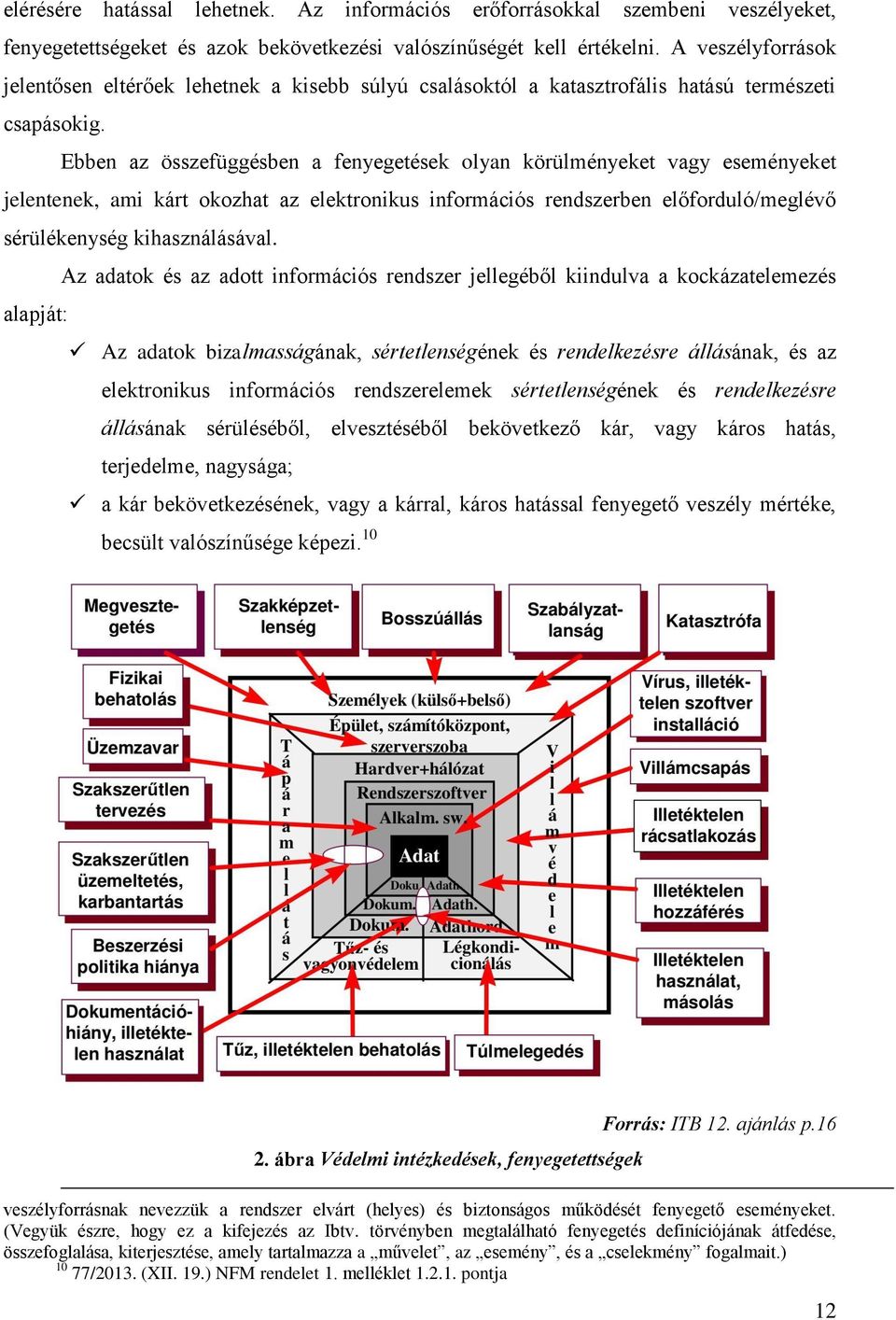 Ebben az összefüggésben a fenyegetések olyan körülményeket vagy eseményeket jelentenek, ami kárt okozhat az elektronikus információs rendszerben előforduló/meglévő sérülékenység kihasználásával.