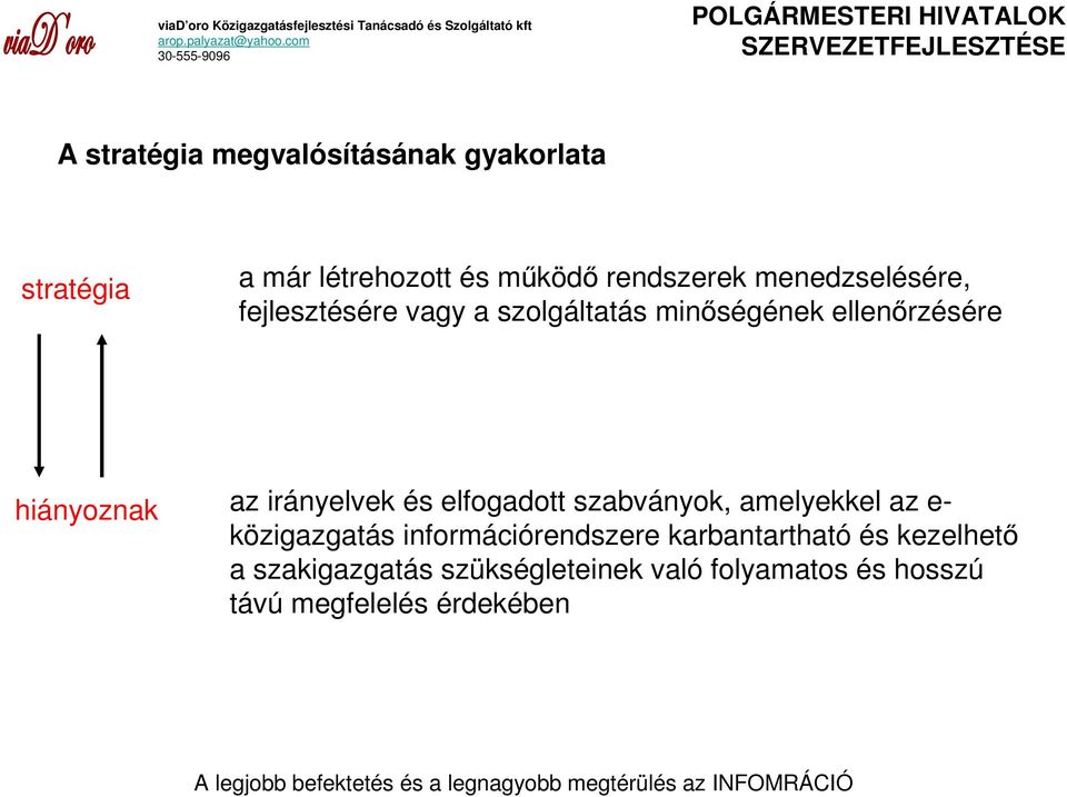 irányelvek és elfogadott szabványok, amelyekkel az e- közigazgatás információrendszere