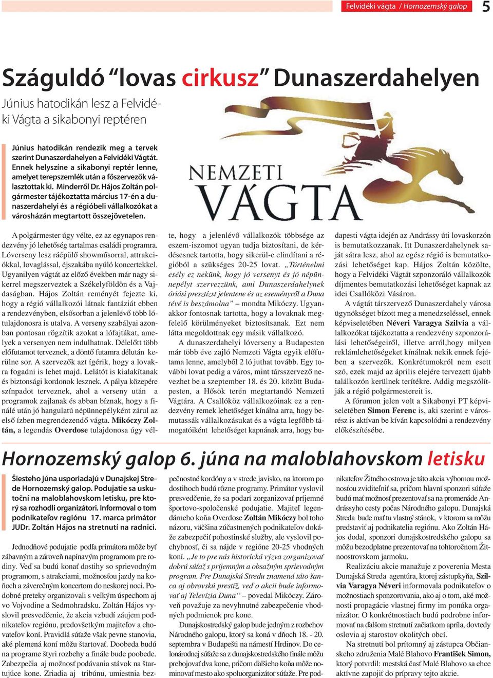 Hájos Zoltán polgármester tájékoztatta március 17-én a dunaszerdahelyi és a régióbeli vállalkozókat a városházán megtartott összejövetelen.