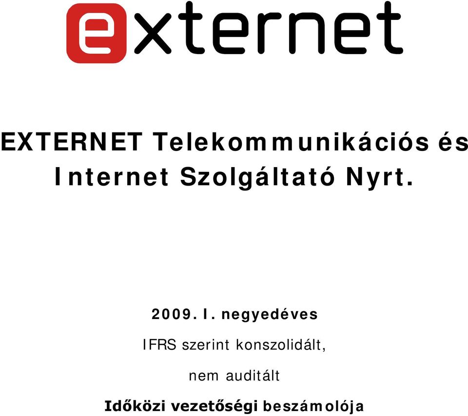 negyedéves IFRS szerint