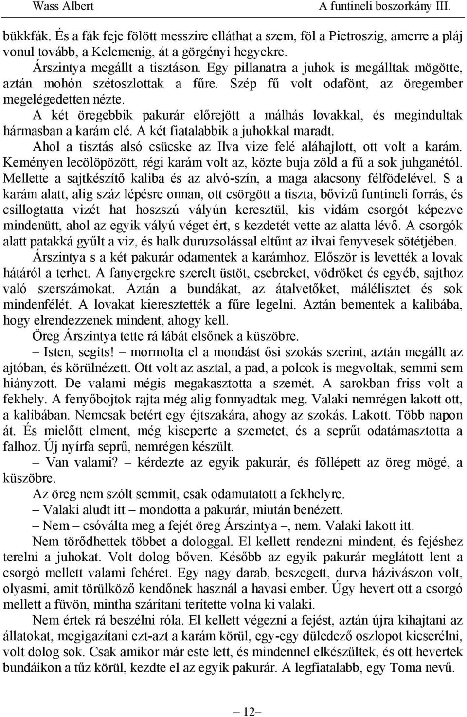 A két öregebbik pakurár előrejött a málhás lovakkal, és megindultak hármasban a karám elé. A két fiatalabbik a juhokkal maradt.