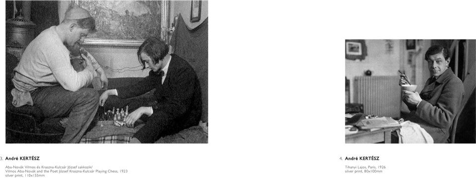 Kraszna-Kulcsár Playing Chess, 1923 silver print,