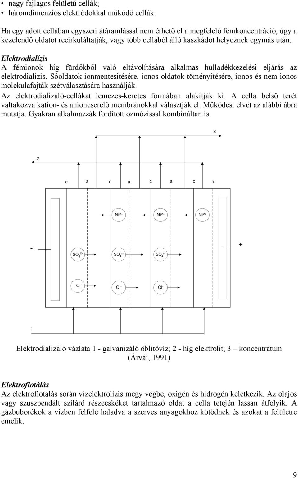 Elektrodialízis A fémionok híg fürdőkből való eltávolítására alkalmas hulladékkezelési eljárás az elektrodialízis.
