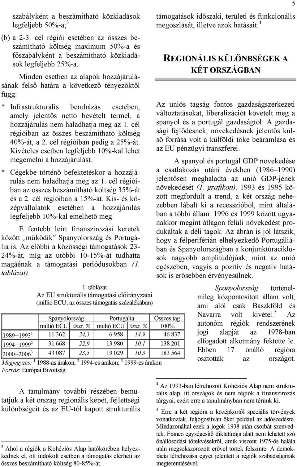 1. cél régióiban az összes beszámítható költség 40%-át, a 2. cél régióiban pedig a 25%-át. Kivételes esetben legfeljebb 10%-kal lehet megemelni a hozzájárulást.