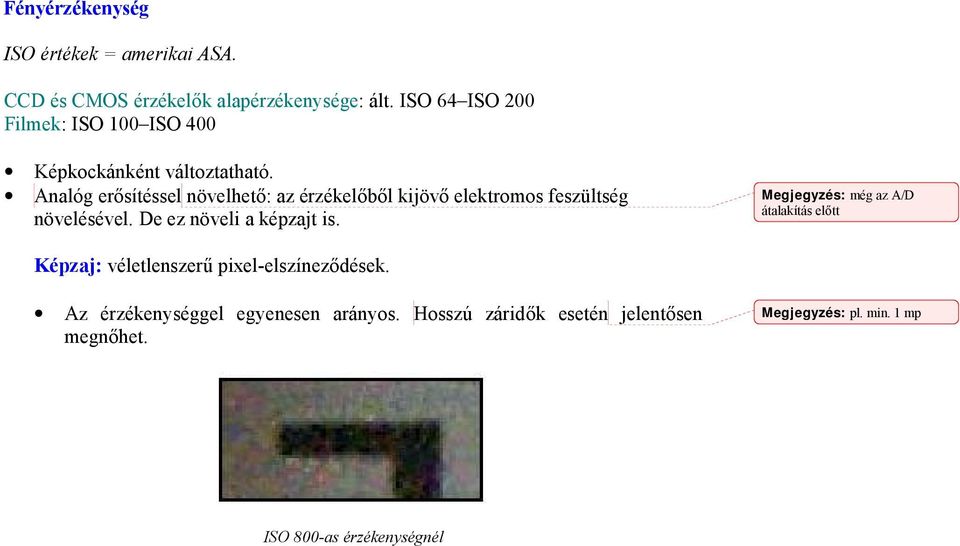 Analóg erősítéssel növelhető: az érzékelőből kijövő elektromos feszültség növelésével. De ez növeli a képzajt is.