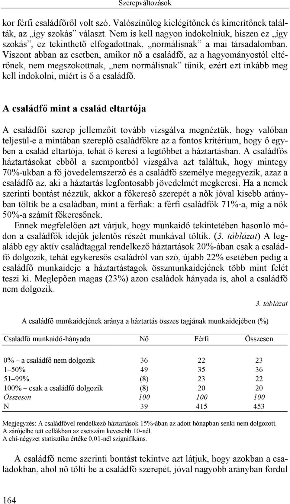 Viszont abban az esetben, amikor nő a családfő, az a hagyományostól eltérőnek, nem megszokottnak, nem normálisnak tűnik, ezért ezt inkább meg kell indokolni, miért is ő a családfő.