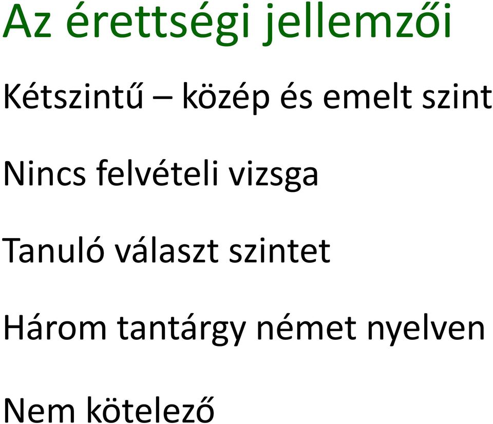 felvételi vizsga Tanuló választ