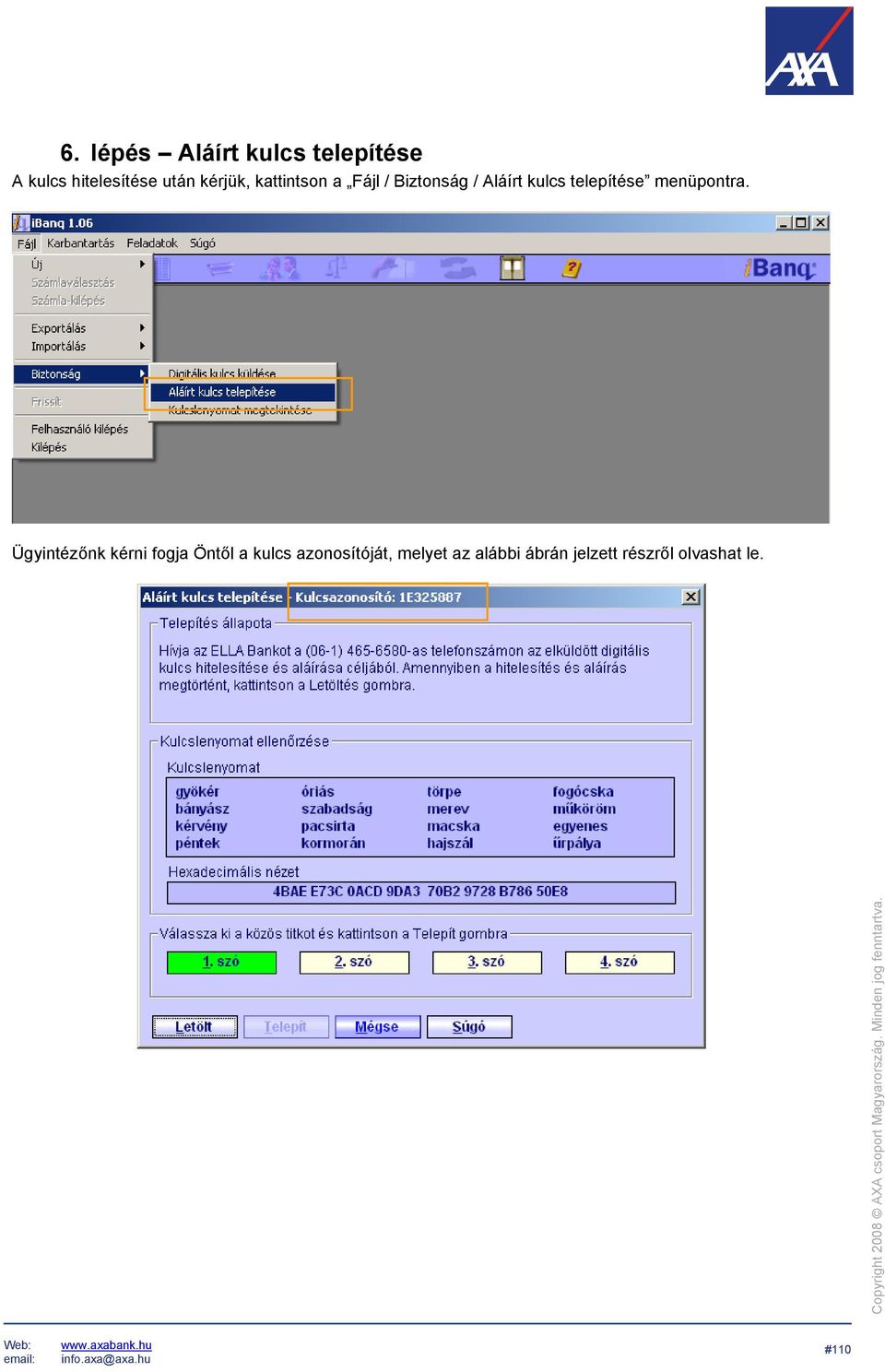 telepítése menüpontra.