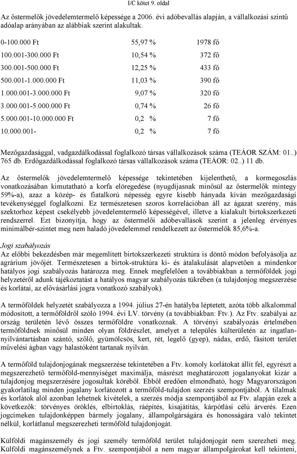 000.001-0,2 % 7 fő Mezőgazdasággal, vadgazdálkodással foglalkozó társas vállalkozások száma (TEÁOR SZÁM: 01..) 765 db. Erdőgazdálkodással foglalkozó társas vállalkozások száma (TEÁOR: 02..) 11 db.