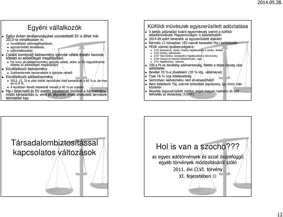 Ha nincs járulékkedvezmény igénybe vétele, akkor az EV negyedévente köteles az adóelőleget megállapítani Kisvállalkozói kedvezmény Szoftvertermék beszerzésére is igénybe vehető Kisvállalkozói