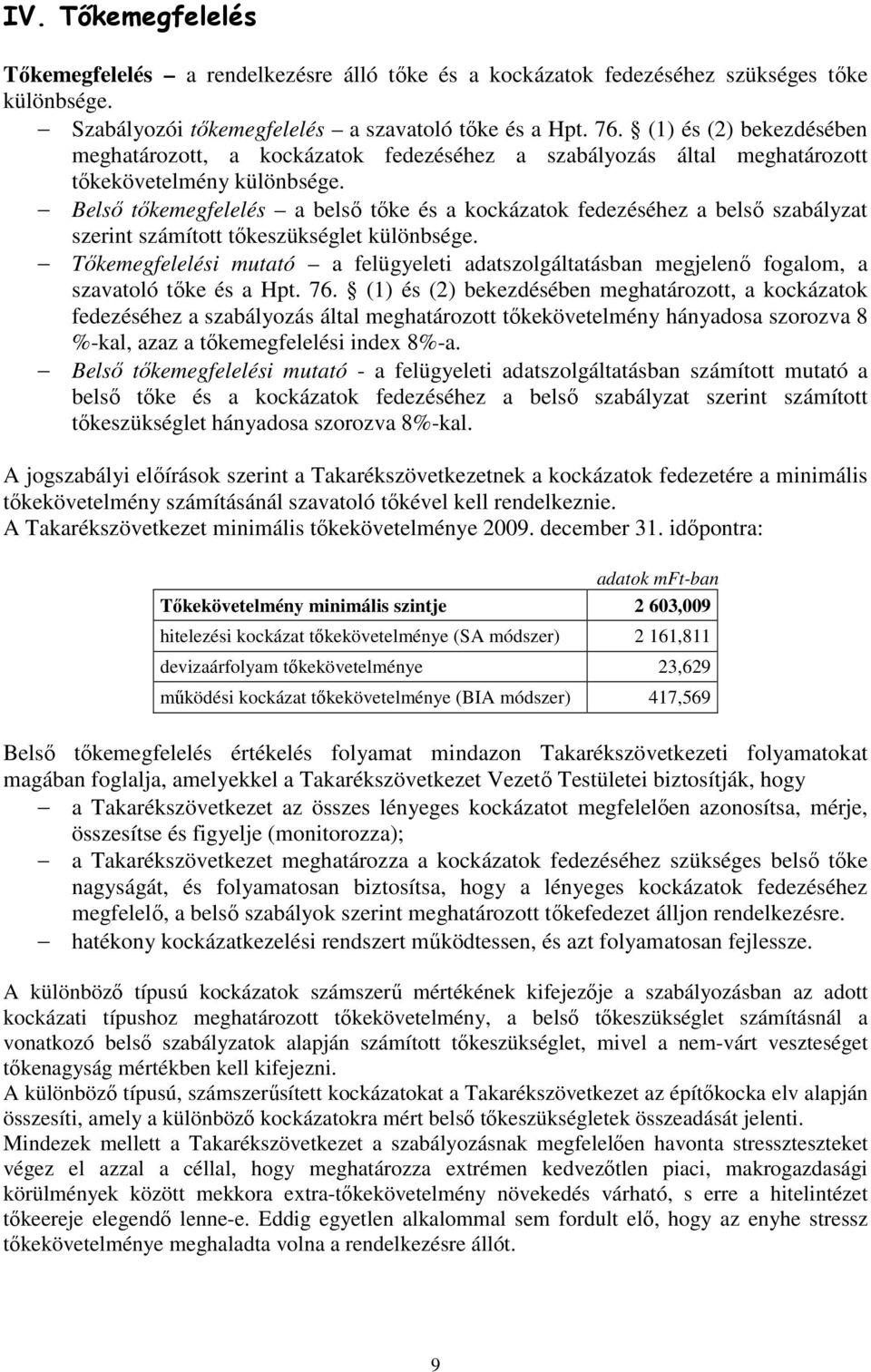 Belsı tıkemegfelelés a belsı tıke és a kockázatok fedezéséhez a belsı szabályzat szerint számított tıkeszükséglet különbsége.
