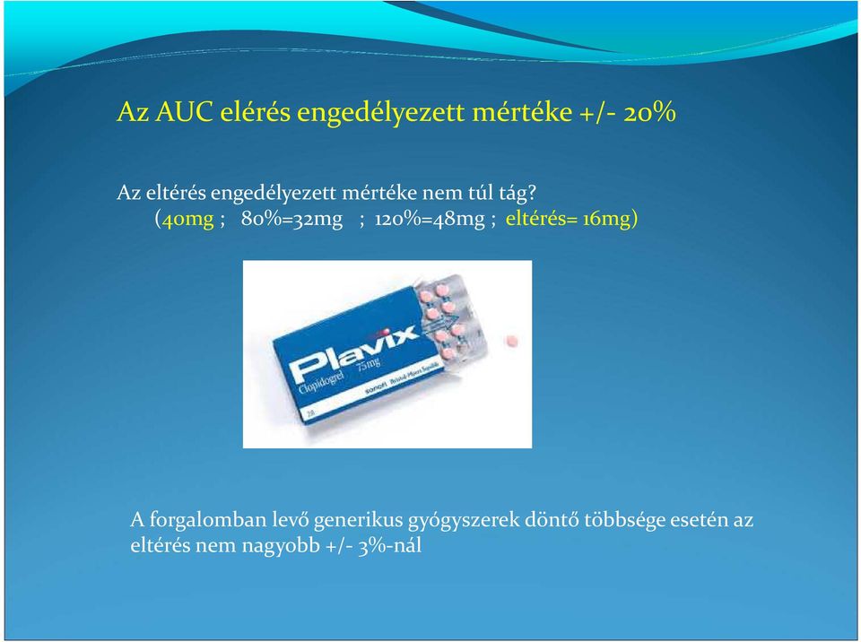 (40mg ; 80%=32mg ; 120%=48mg ; eltérés= 16mg) A