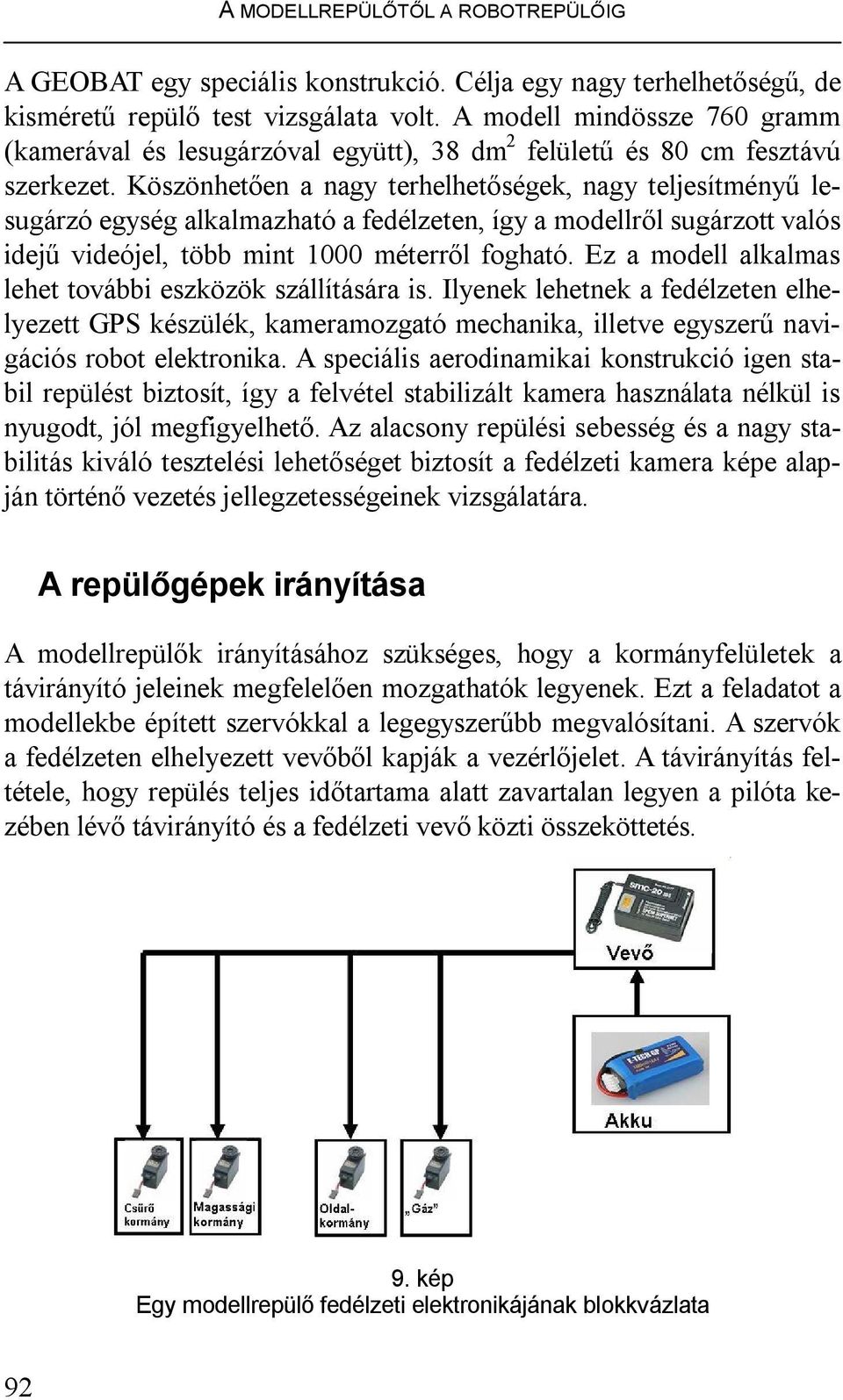 Köszönhetően a nagy terhelhetőségek, nagy teljesítményű lesugárzó egység alkalmazható a fedélzeten, így a modellről sugárzott valós idejű videójel, több mint 1000 méterről fogható.
