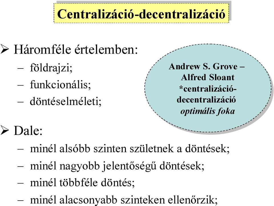 nagyobb jelentőségűdöntések; minél többféle döntés; Andrew S.