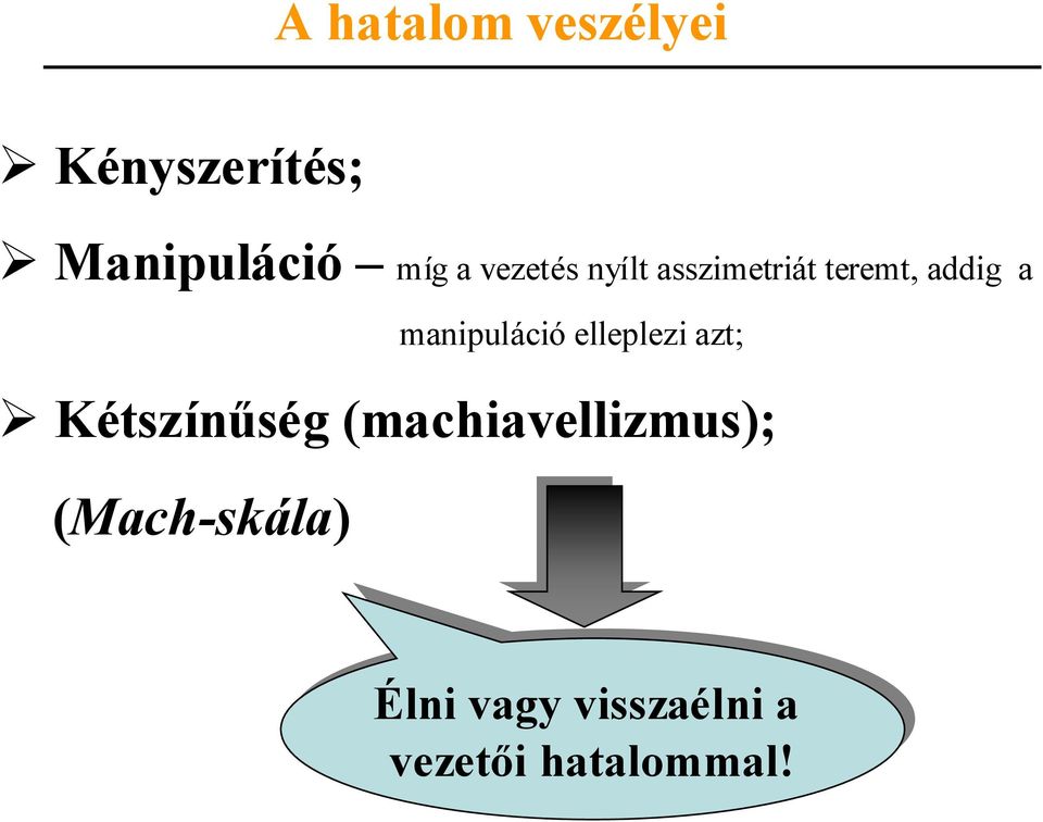 manipuláció elleplezi azt; Kétszínűség