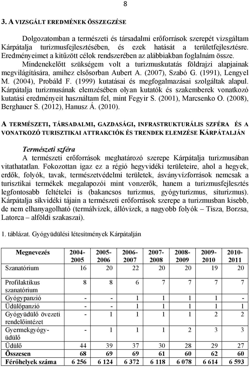 (2007), Szabó G. (1991), Lengyel M. (2004), Probáld F. (1999) kutatásai és megfogalmazásai szolgáltak alapul.