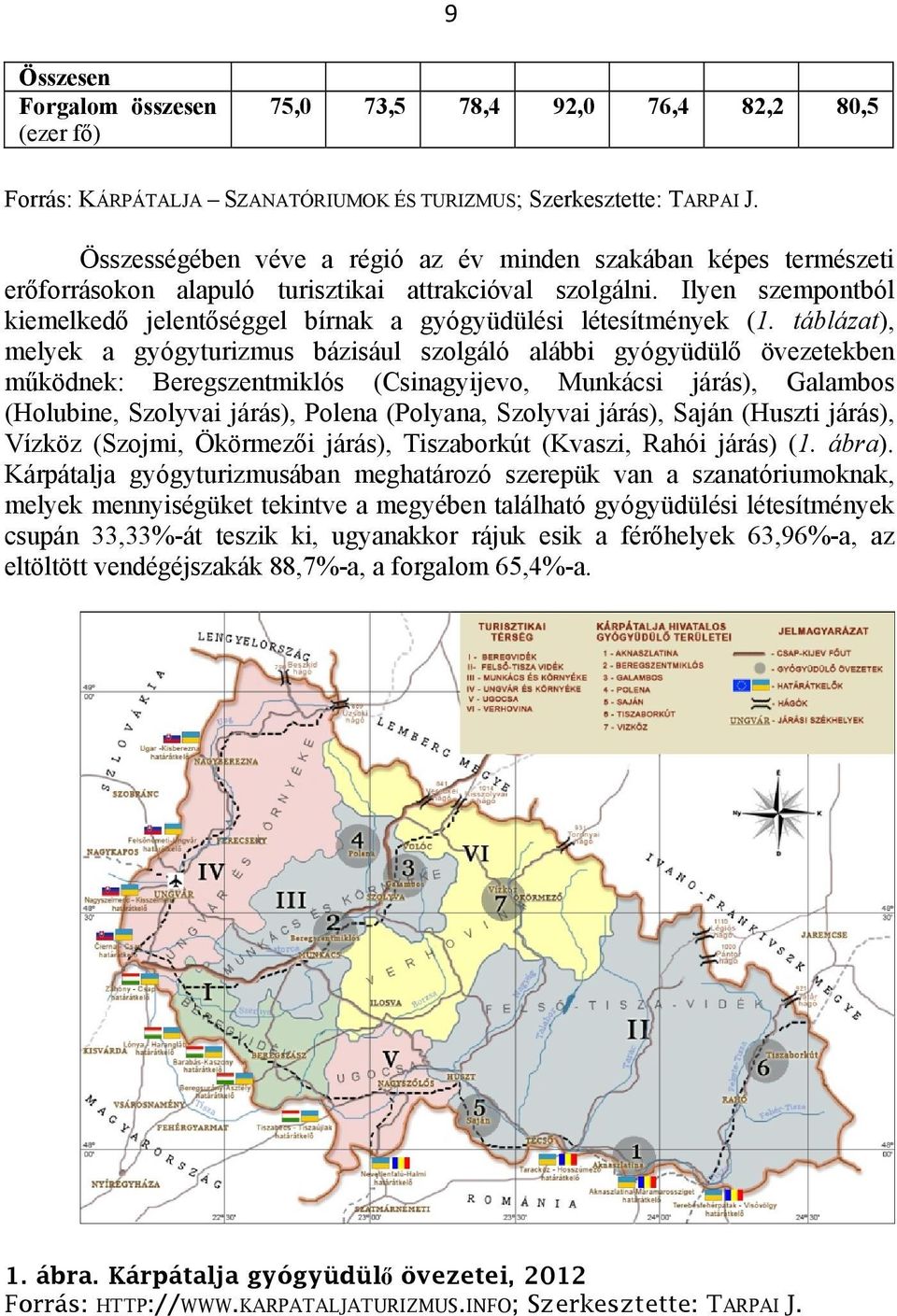 Ilyen szempontból kiemelkedő jelentőséggel bírnak a gyógyüdülési létesítmények (1.