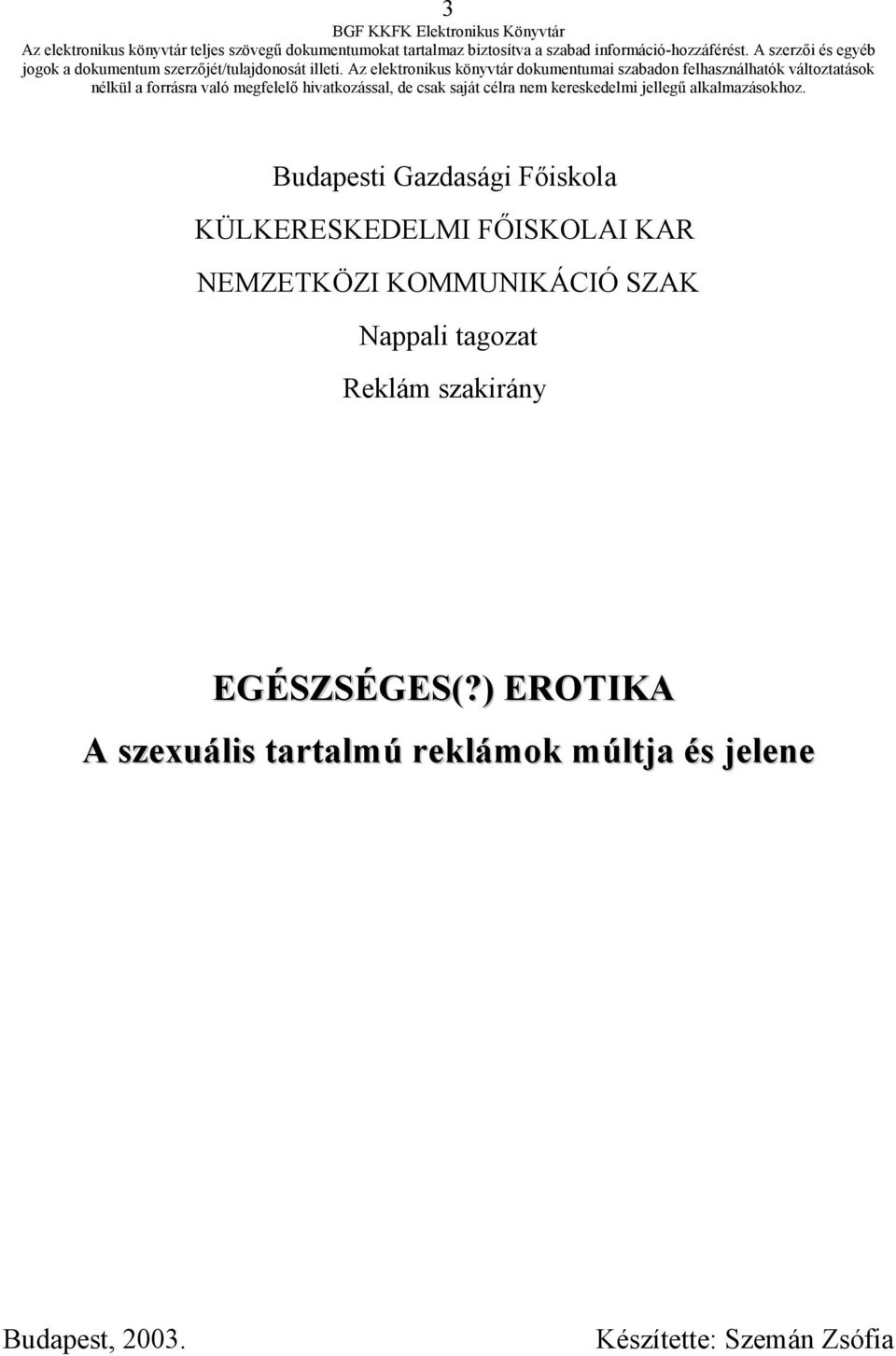 szakirány EGÉSZSÉGES(?