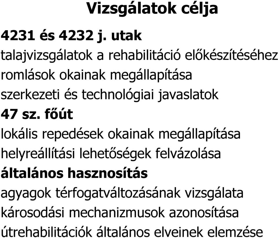 és technológiai javaslatok 47 sz.