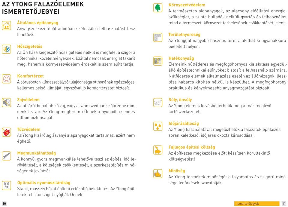 Komfortérzet A pórusbeton klímaszabályzó tulajdonsága otthonának egészséges, kellemes belső klímáját, egyszóval jó komfortérzetet biztosít.