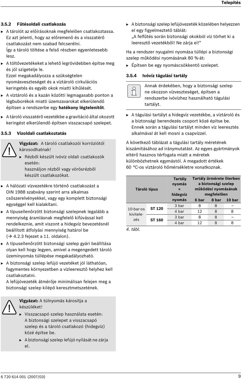 Ezzel megakadályozza a szükségtelen nyomásveszteséget és a víztároló cirkulációs keringetés és egyéb okok miatti kihűlését.