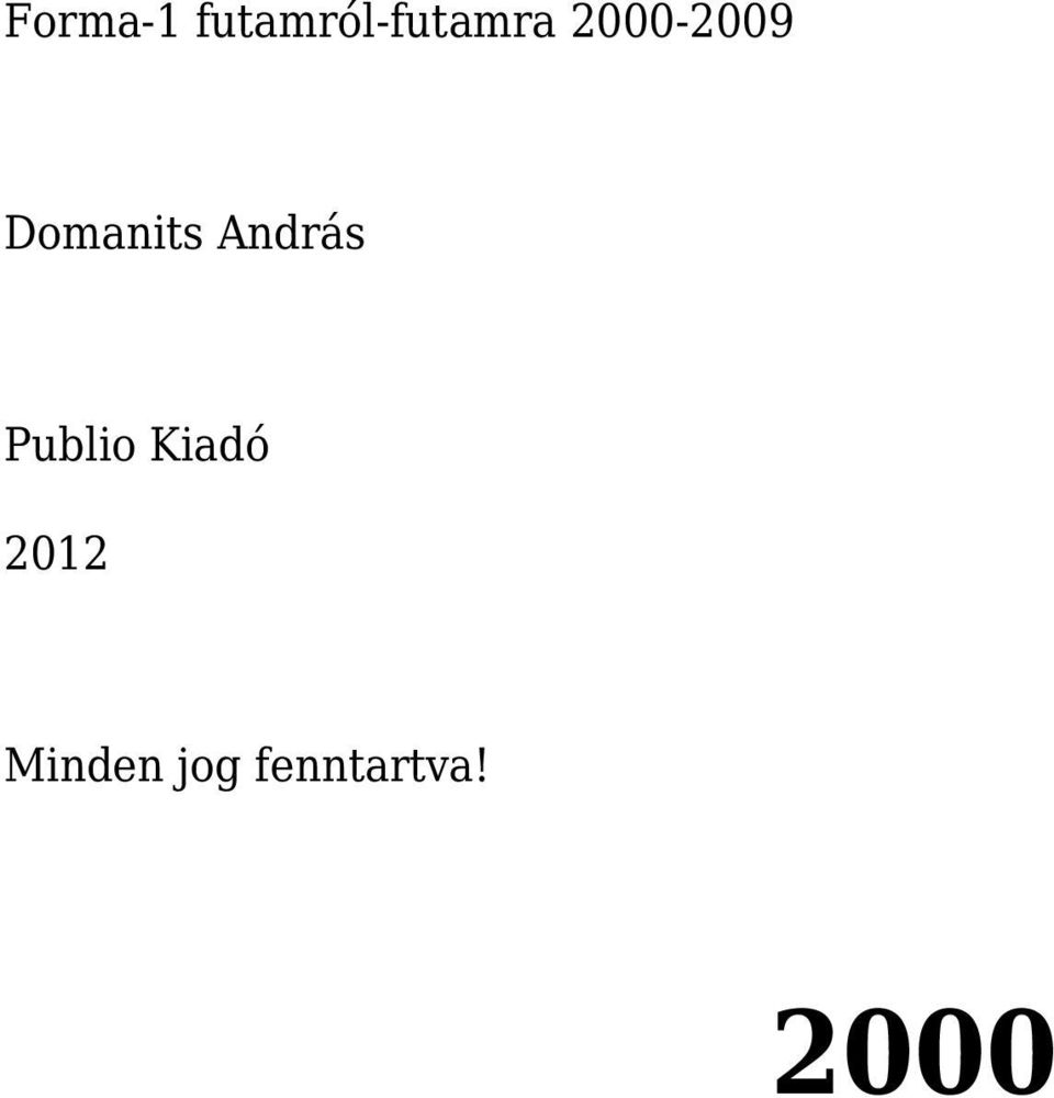 2000-2009 Domanits