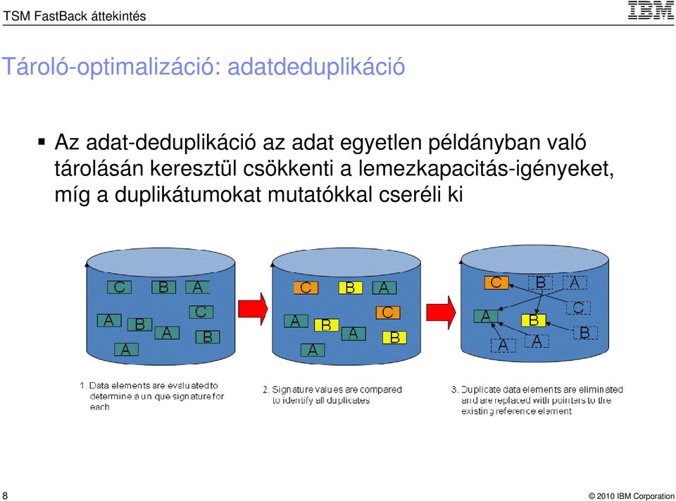 példányban való tárolásán keresztül csökkenti a