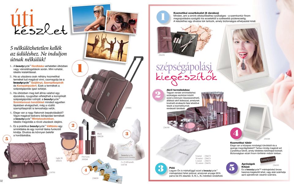 A beautycycle Hordtáska verhetetlen útközben vagy városlátogatások során. Mini ruhatár, ideális kialakítással. 2.