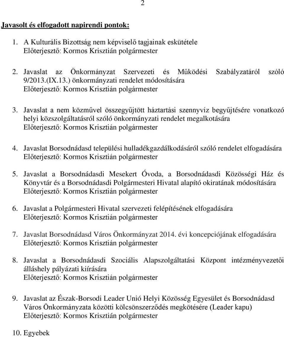 Javaslat Borsodnádasd települési hulladékgazdálkodásáról szóló rendelet elfogadására 5.