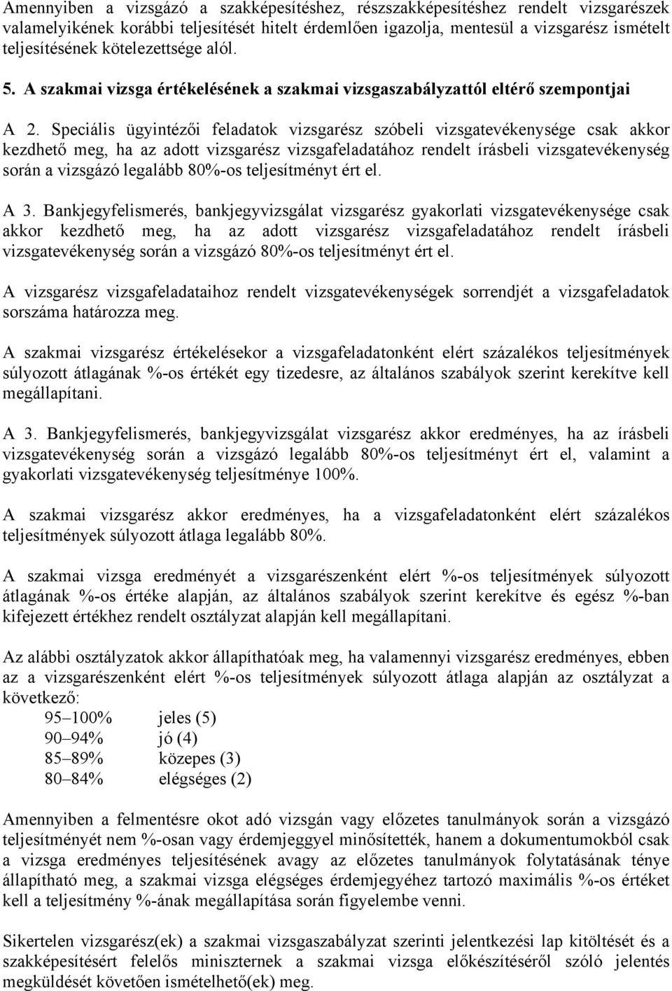 Speciális ügyintézői feladatok vizsgarész szóbeli vizsgatevékenysége csak akkor kezdhető meg, ha az adott vizsgarész vizsgafeladatához rendelt írásbeli vizsgatevékenység során a vizsgázó legalább