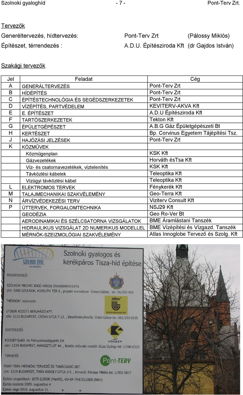 ÉPÍTÉSZET TARTÓSZERKEZETEK ÉPÜLETGÉPÉSZET KERTÉSZET HAJÓZÁSI JELZÉSEK KÖZMŰVEK Közműgenplan Gázvezetékek Víz- és csatornavezetékek, víztelenítés Távközlési kábelek Vízügyi távközlési kábel ELEKTROMOS