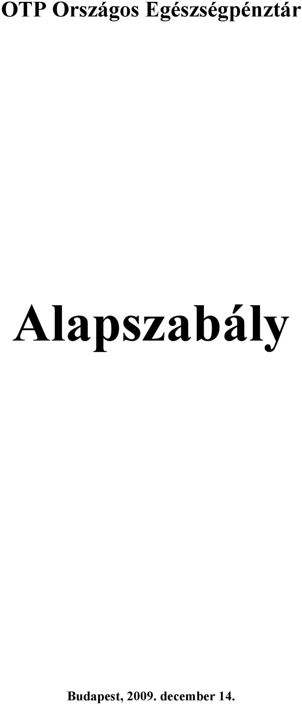 Alapszabály