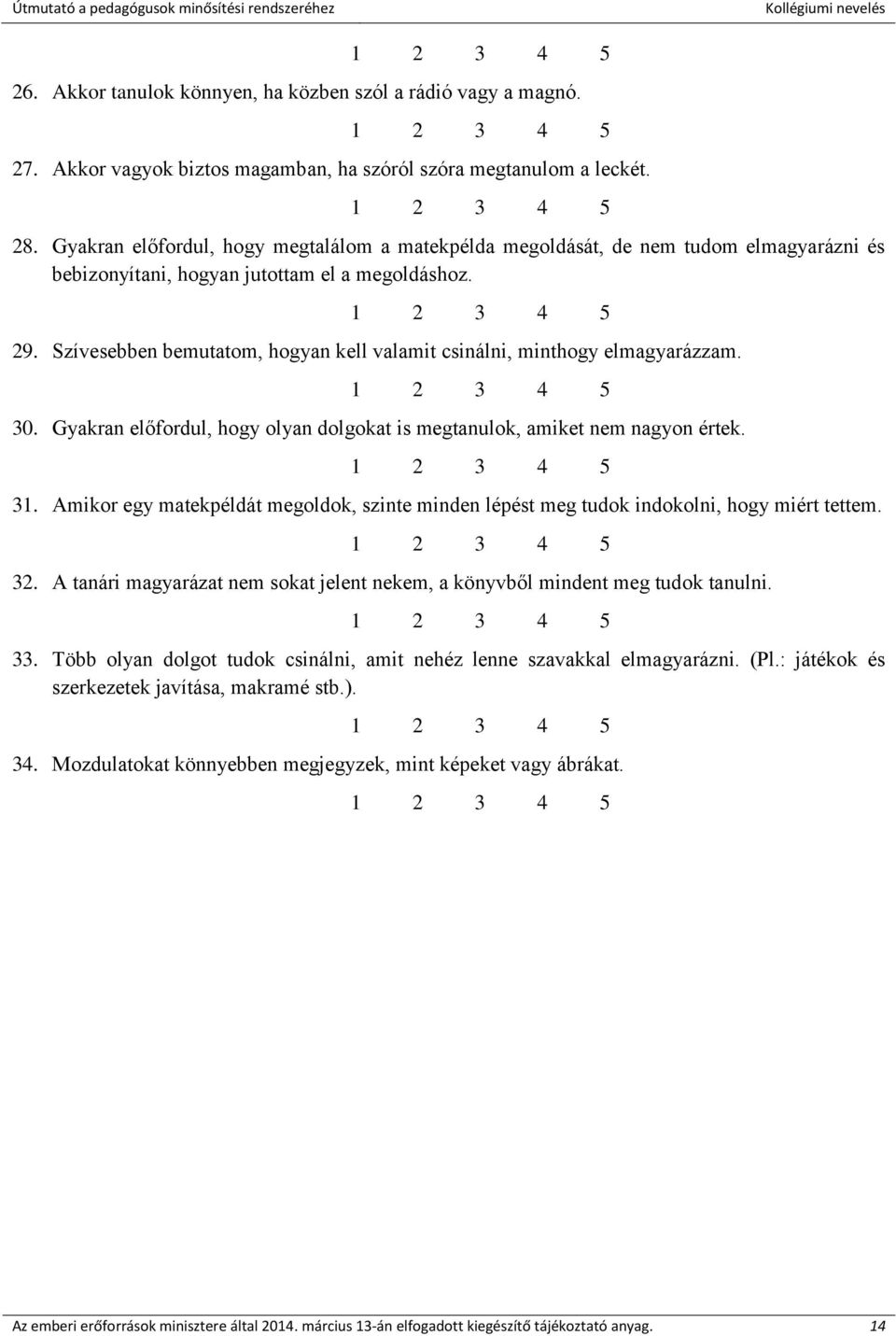 Szívesebben bemutatom, hogyan kell valamit csinálni, minthogy elmagyarázzam. 30. Gyakran előfordul, hogy olyan dolgokat is megtanulok, amiket nem nagyon értek. 31.