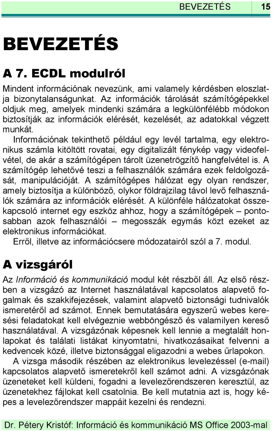 Információnak tekinthető például egy levél tartalma, egy elektronikus számla kitöltött rovatai, egy digitalizált fénykép vagy videofelvétel, de akár a számítógépen tárolt üzenetrögzítő hangfelvétel