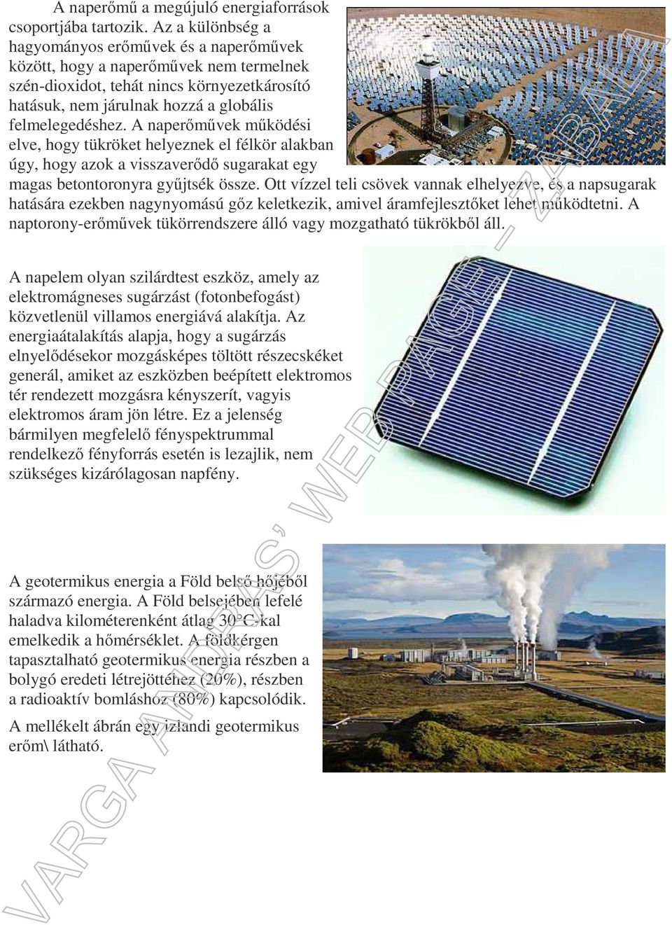A természetes energia átalakítása elektromos energiáva (leckevázlat) - PDF  Free Download