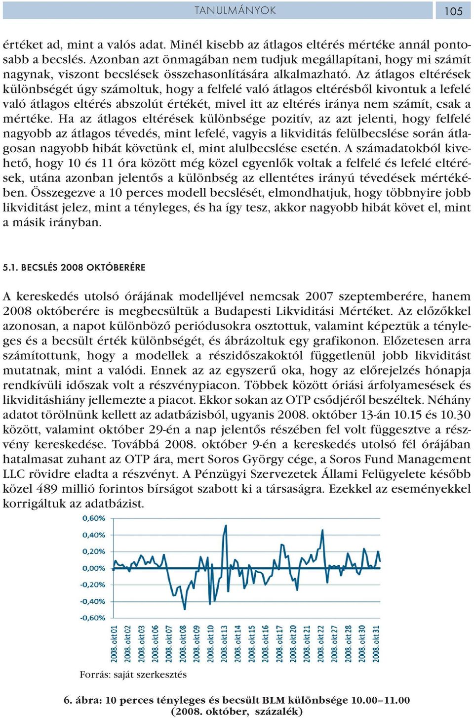 Az átlagos eltérések különbségét úgy számoltuk, hogy a felfelé való átlagos eltérésből kivontuk a lefelé való átlagos eltérés abszolút értékét, mivel itt az eltérés iránya nem számít, csak a mértéke.