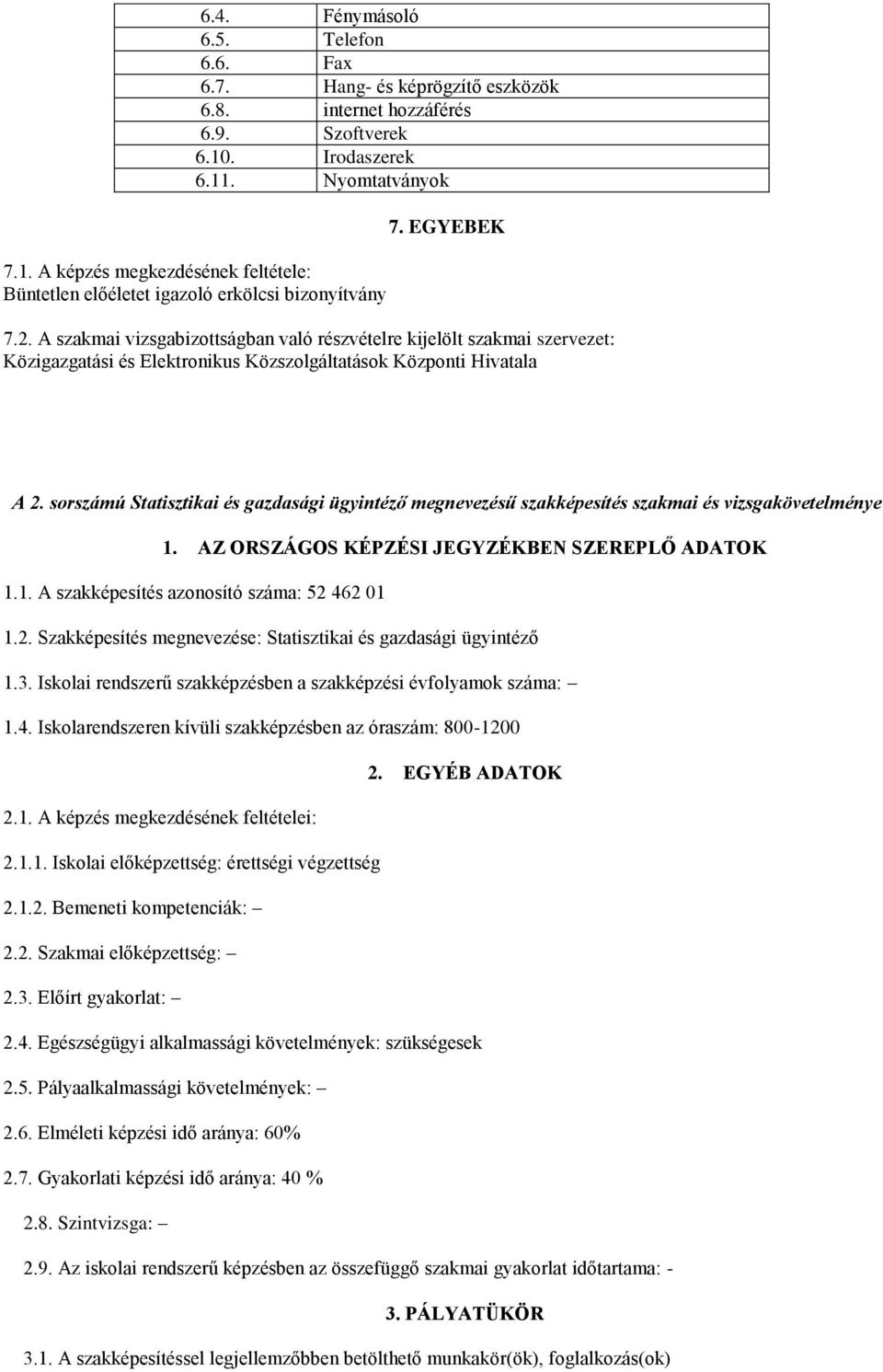 A szakmai vizsgabizottságban való részvételre kijelölt szakmai szervezet: Közigazgatási és Elektronikus Közszolgáltatások Központi Hivatala A 2.