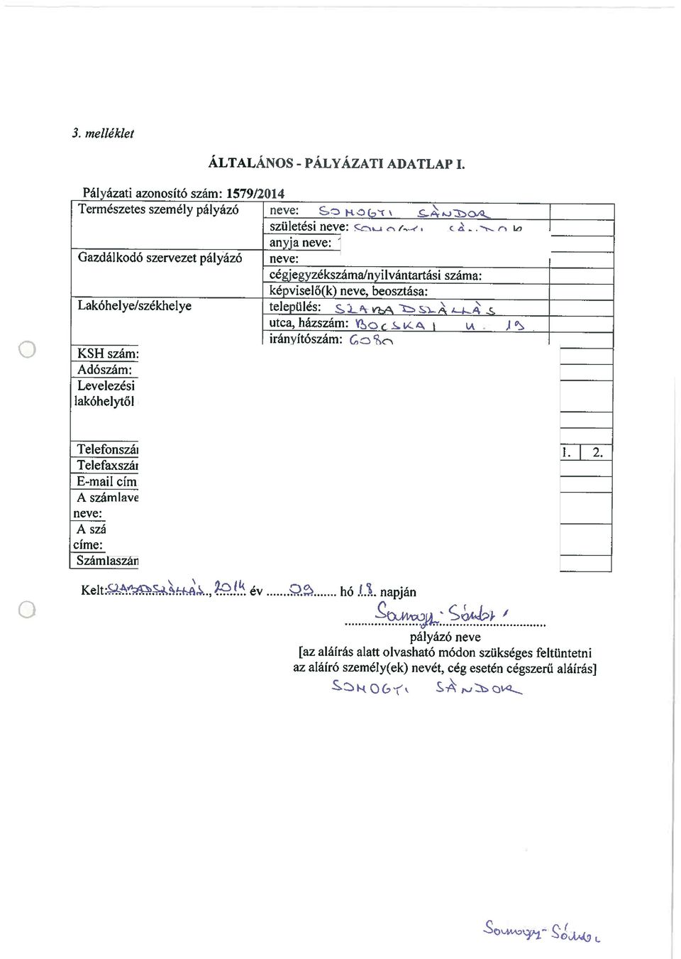 Jk S utca, házszám: Y~ocs.~c~ t irányítószám: Go %p KSHszám: 1f3Gii~.t5fo Oy)i-~ o2~ Adószám: 4~c~_. ~ 2.