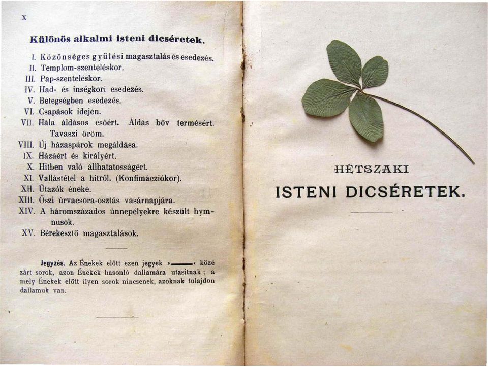 !ágért. XI. Vallástétel a hitről. (Konfimácziókor). Xli. Úta?ók éneke. XIII. Őszi úrvacsora-osztás vasárnapjára. XIV. Aháromszázados ünnepélyekre készült hymnusok. X V.