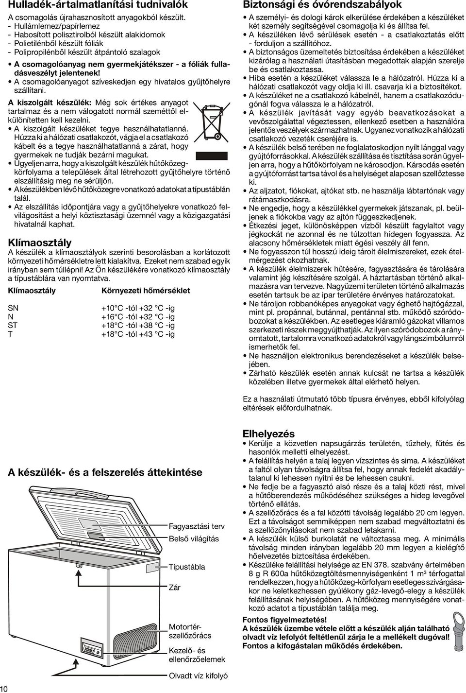 fulladásveszélyt jelentenek! A csomagolóanyagot szíveskedjen egy hivatalos gyűjtőhelyre szállítani.