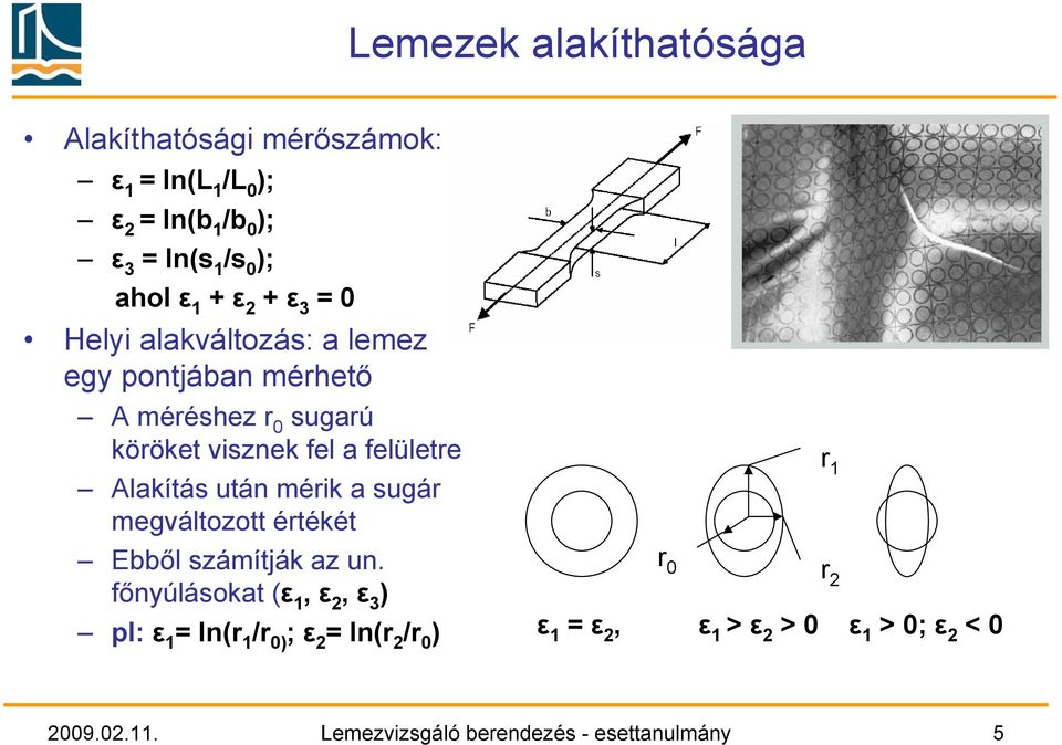 Alakítás után mérik a sugár megváltozott értékét Ebből számítják az un.