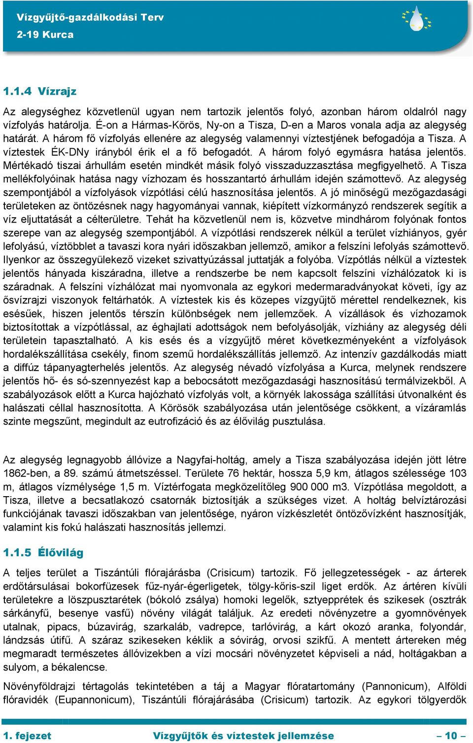 A víztestek ÉK-DNy irányból érik el a fı befogadót. A három folyó egymásra hatása jelentıs. Mértékadó tiszai árhullám esetén mindkét másik folyó visszaduzzasztása megfigyelhetı.